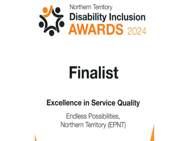 2024 NT Disability Inclusion Awards finalist certificate for EPNT.