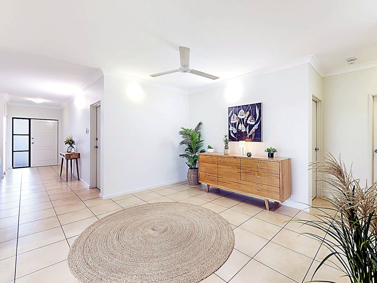 The front garden and verandah of EPNT's supported accommodation home in Lyons, Darwin